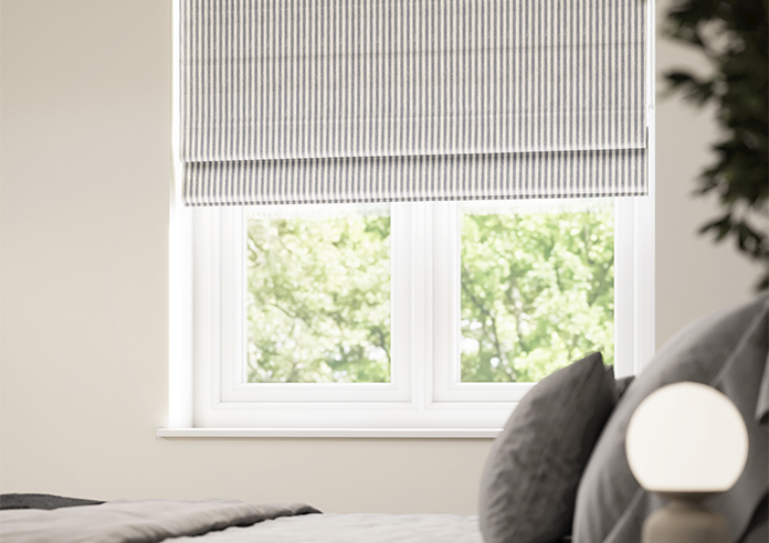 Emily Bond Oscar Stripe, Indigo - Twist&Fit Roman Blind - Image 5